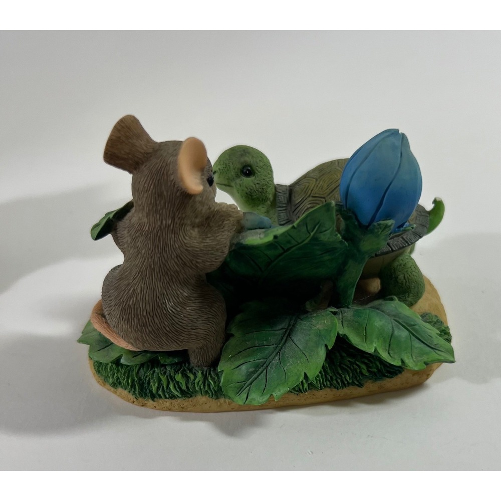 Vintage Charming Tails Take Time To Smell The Flowers Mouse Ladybug Turtle Flaw - Picture 2 of 6